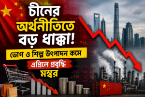 চীনের অর্থনীতিতে বড় ধাক্কা! ভোগ ও শিল্প উৎপাদন কমে এপ্রিলে প্রবৃদ্ধি মন্থর