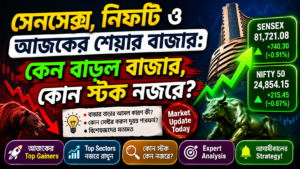 সেনসেক্স, নিফটি ও আজকের শেয়ার বাজার- কেন বাড়ল বাজার, কোন স্টক নজরে?