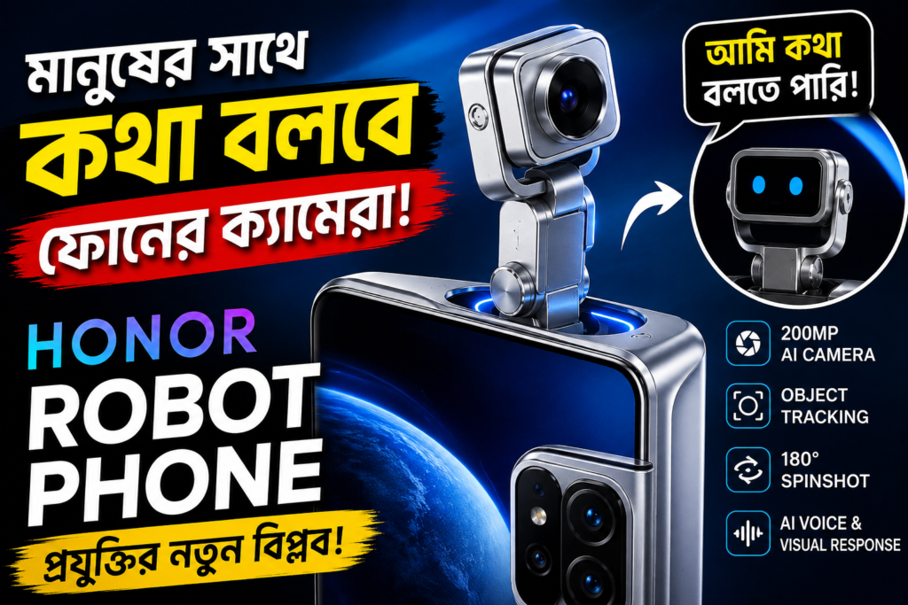 মানুষের সঙ্গে কথা বলবে ফোনের ক্যামেরা, Honor Robot Phone নিয়ে তোলপাড় প্রযুক্তি দুনিয়ায়