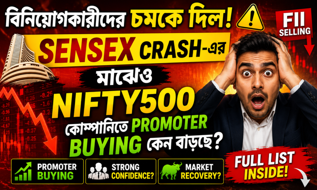 বিনিয়োগকারীদের চমকে দিল! SENSEX Crash-এর মাঝেও NIFTY500 কোম্পানিতে Promoter Buying কেন বাড়ছে?