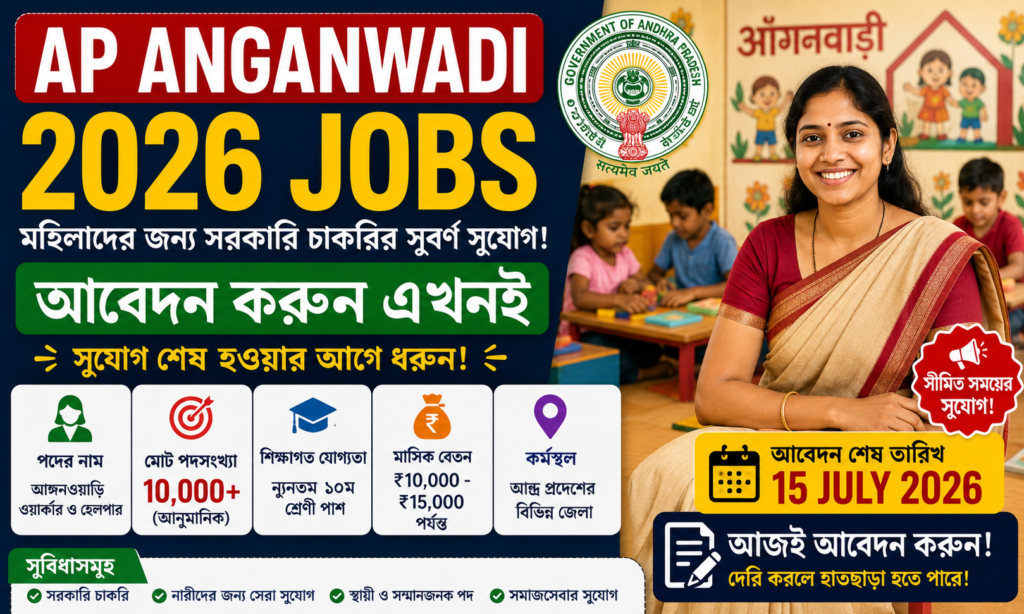 AP Anganwadi 2026 Jobs: আবেদন করুন এখনই, শীঘ্রই শেষ হতে চলেছে সুযোগ!