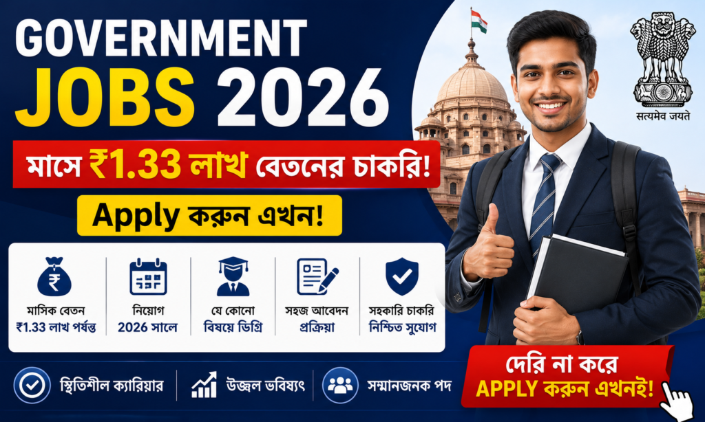 Telangana Govt Jobs 2026: ₹1.33 Lakh Salary সহ সুযোগ, Apply করুন এখন