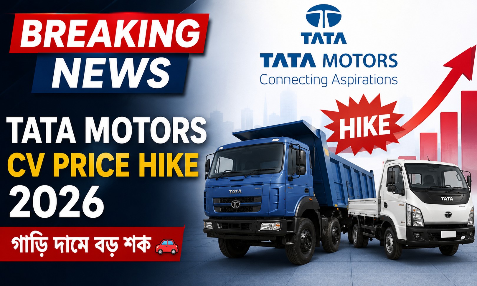 Tata Motors CV Price Hike 2026: দাম বৃদ্ধি, নতুন আপডেট ও বাজারে খরচ বাড়ার প্রভাব