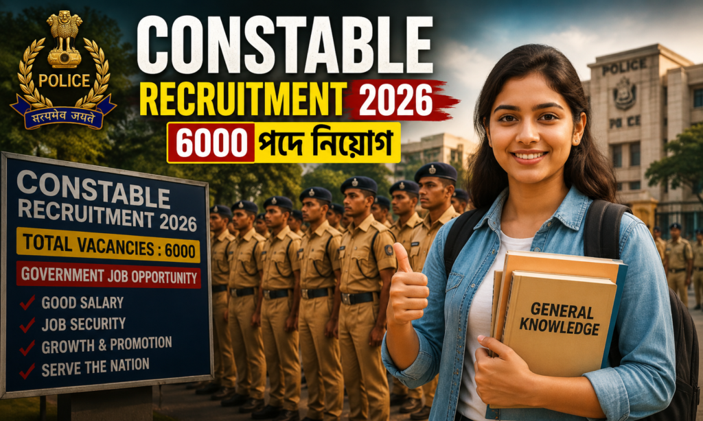 Constable Recruitment 2026 Update: 6000 পদে সুযোগ, চাকরির স্বপ্ন পূরণের সময়