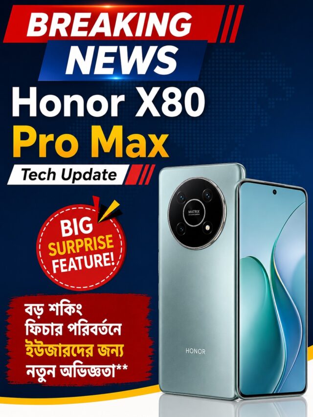 Honor X80 Pro Max লঞ্চ আপডেট, নতুন ফিচার ও শক্তিশালী পারফরম্যান্সে ইউজারদের জন্য বড় পরিবর্তন