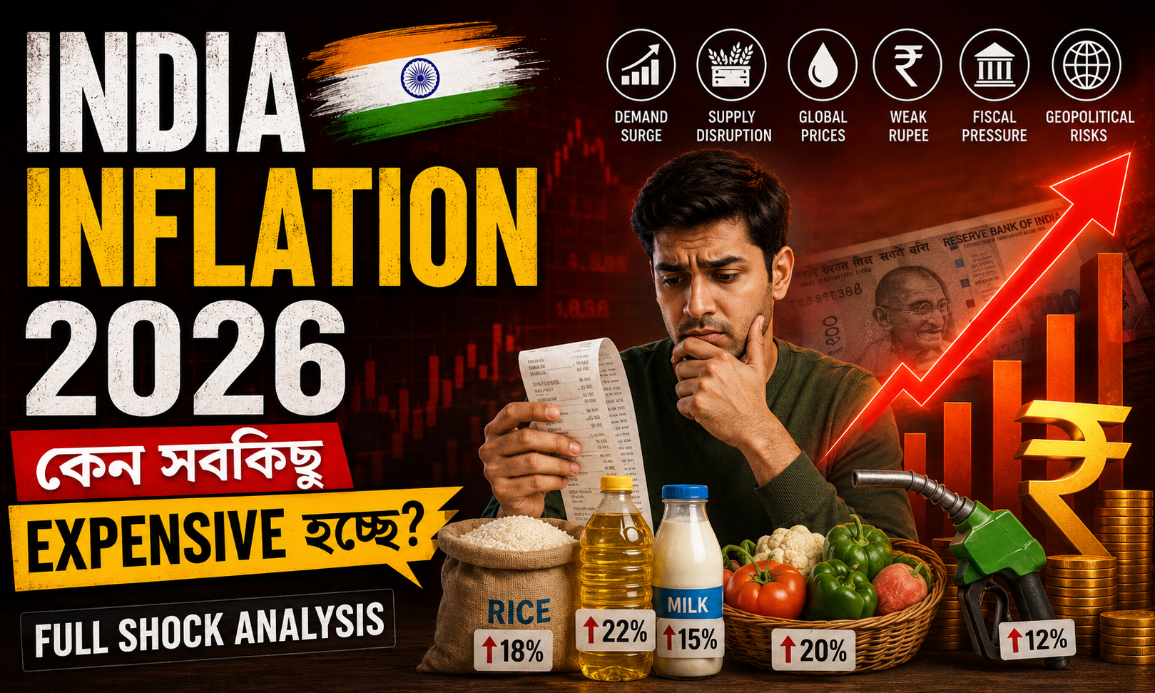 India Inflation Shock 2026, Inflation News India, Onion Price Rise, Petrol Price India, Urea Price Increase, India Economy News, Inflation Update 2026
