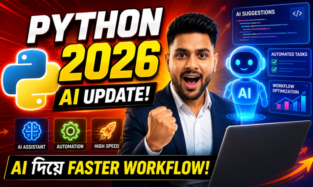 Python 2026 Update: নতুন AI Features Developers-এর Workflow পুরো বদলাবে কেন?